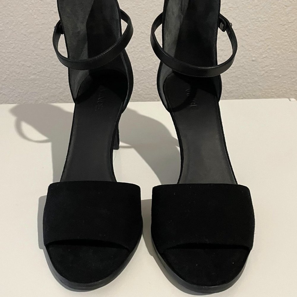 Vince Black Suede Heels Size US 9/EU 40